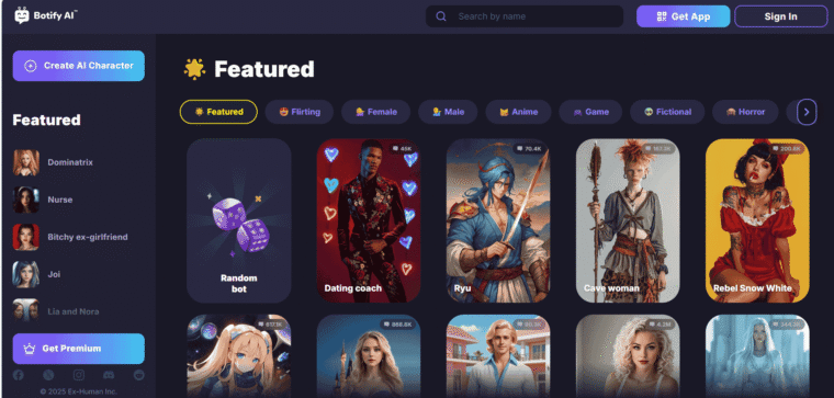 Botify login page