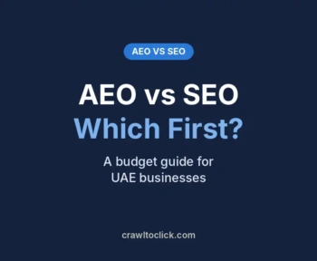 AEO vs SEO which first budget guide for UAE businesses cover