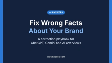 Fix wrong facts about your brand in AI answers