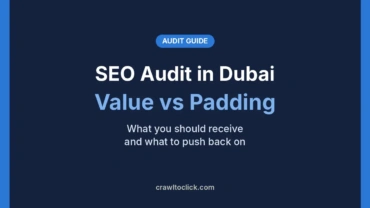 SEO audit in Dubai guide cover