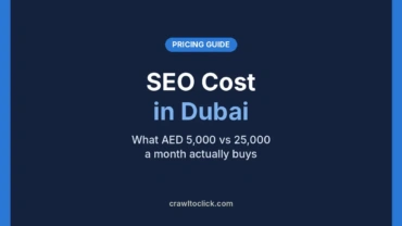 SEO cost in Dubai pricing guide cover
