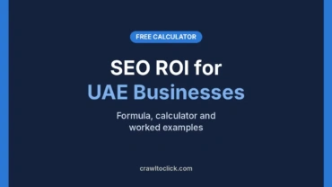 SEO ROI calculator for UAE businesses guide cover